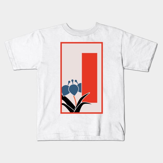 Iris and Red Tanzaku Kids T-Shirt by Nishinegi